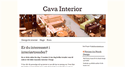 Desktop Screenshot of cavainterior.no